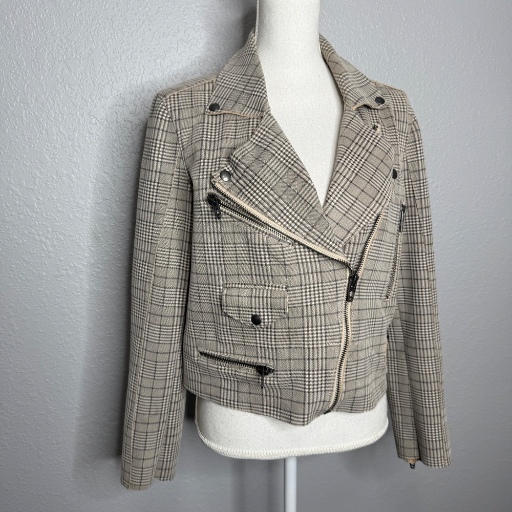 BLANKNYC cropped moto‎ style zip Jacket -cp - Picture 2 of 10